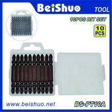 10PC Chrome Plated Double Head Screwdriver Bits
